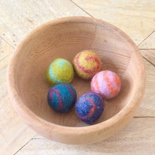 Natural Wool Hand-felted Small Ball Toys for Cats - Queenie's Pawprints